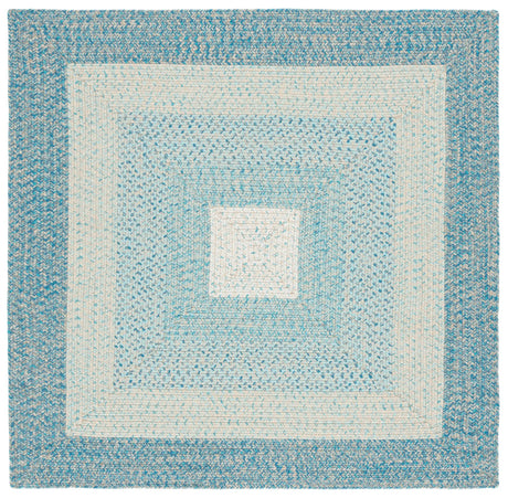 Safavieh Braided 5'-0" x 5'-0" Rug in Blue / Aqua