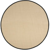 Safavieh Natural Fiber 6'-0" x 6'-0" Rug in Beige / Black