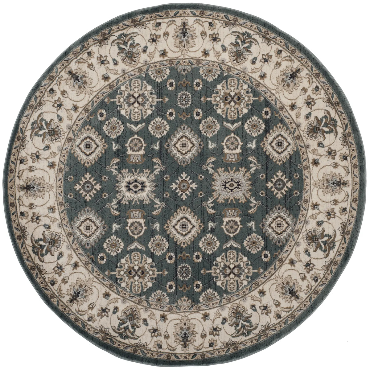 Safavieh Lyndhurst 7'-0" x 7'-0" Rug in Teal / Cream