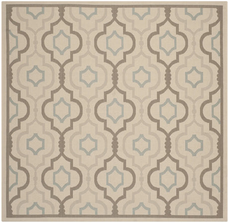 Safavieh Courtyard 6'-7" x 6'-7" Rug in Beige / Dark Beig