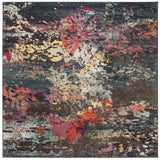 Safavieh Monaco 6'-7" x 6'-7" Rug in Brown / Teal