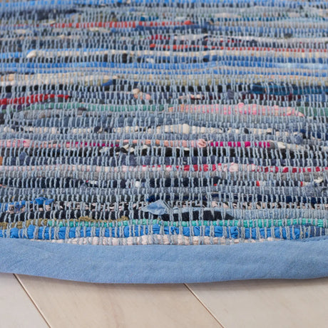 Safavieh Rag Rug 6'-0" x 6'-0" Rug in Blue / Multi