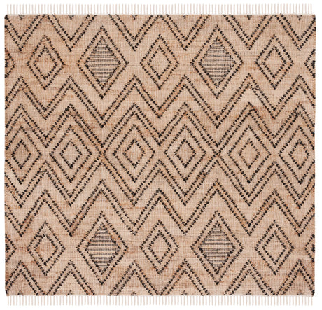 Safavieh Natural Fiber 6'-0" x 6'-0" Rug in Black / Natural