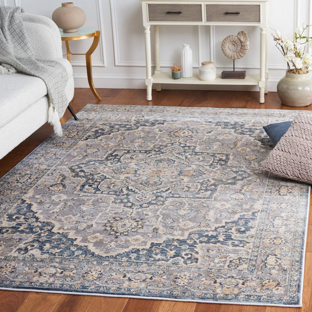Safavieh Cosmopolitan 600 4'-0" x 6'-0" Rug in Cream / Blue