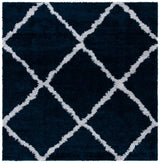 Safavieh August Shag 500 6'-7" x 6'-7" Rug in Navy / Ivory