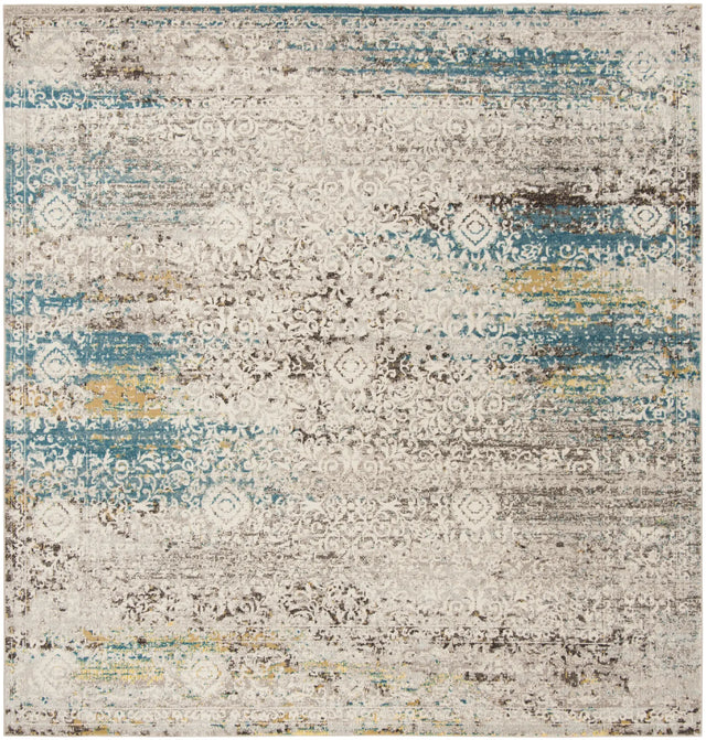 Safavieh Aria 6'-5" x 6'-5" Rug in Blue / Creme