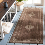 Safavieh Courtyard 2'-3" x 6'-7" Rug in Chocolate / Cream
