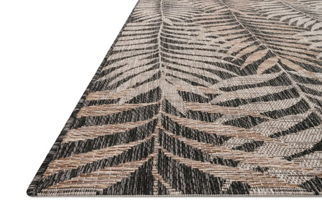 Loloi Isle Ie-08 Natural / Black Rugs - rug corner