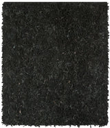 Safavieh Leather Shag 6'-0" x 6'-0" Rug in Black