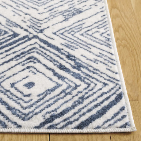 Safavieh Pyramid 4'-5" x 6'-5" Rug in Ivory / Blue