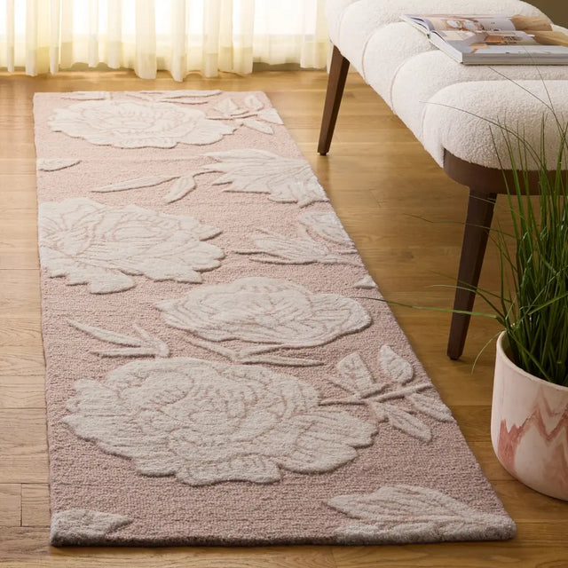 Safavieh Glamour 2'-3" x 8'-0" Rug in Light Pink / Ivory