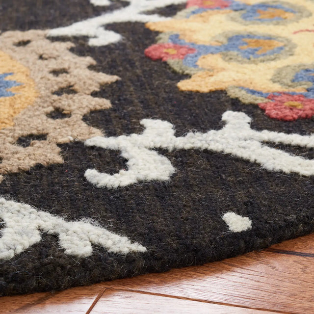 Safavieh Blossom 6'-0" x 6'-0" Rug in Charcoal / Multi