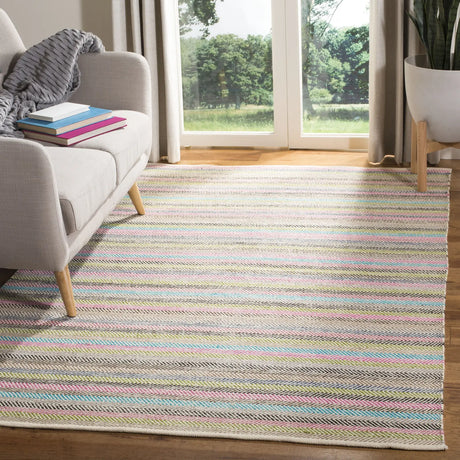 Safavieh Striped Kilim 5'-0" x 8'-0" Rug in Light Grey / Multi