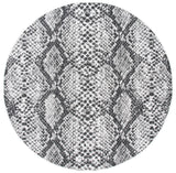 Safavieh Courtyard 6'-7" x 6'-7" Rug in Grey / Black