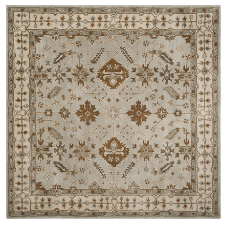 Safavieh Royalty 7'-0" x 7'-0" Rug in Light Grey / Cream