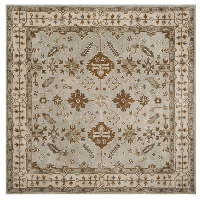 Safavieh Royalty 7'-0" x 7'-0" Rug in Light Grey / Cream