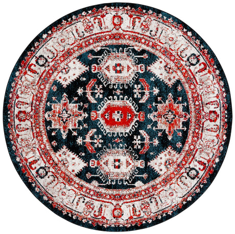 Safavieh Vintage Hamadan 6'-7" x 6'-7" Rug in Ivory / Blue