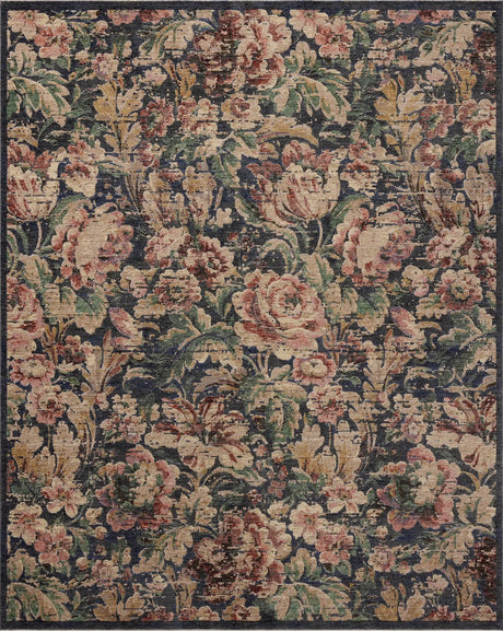 Loloi Winchester WNC-07 Traditional Power Loomed Midnight, Blush Rug - main flat