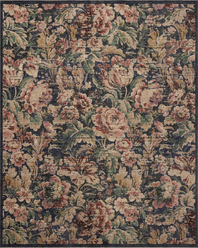 Loloi Winchester WNC-07 Traditional Power Loomed Midnight, Blush Rug - main flat