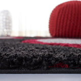 Safavieh Florida Shag 5'-3" x 7'-6" Rug in Black / Red