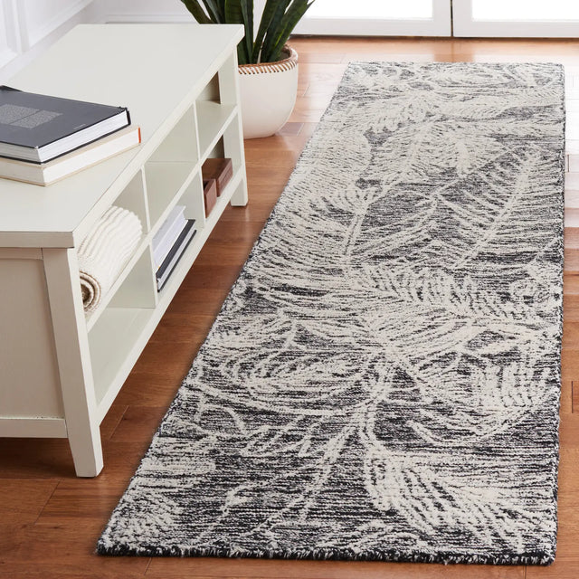 Safavieh Metro 2'-3" x 9'-0" Rug in Black / Ivory