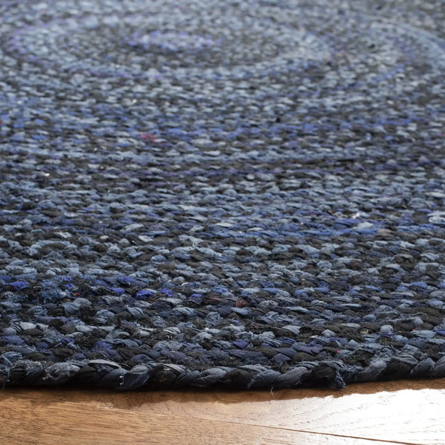 Safavieh Braided 5'-0" x 5'-0" Rug in Navy / Black