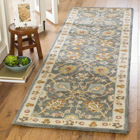 Safavieh Classic 2'-3" x 8'-0" Rug in Dark Grey / Ivory