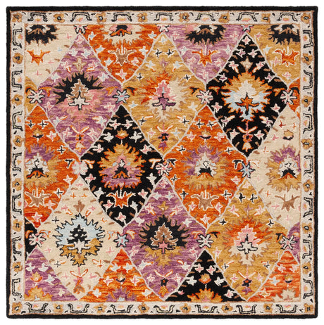 Safavieh Aspen 6'-0" x 6'-0" Rug in Black / Pink