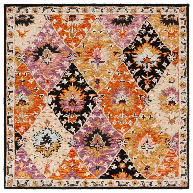 Safavieh Aspen 6'-0" x 6'-0" Rug in Black / Pink