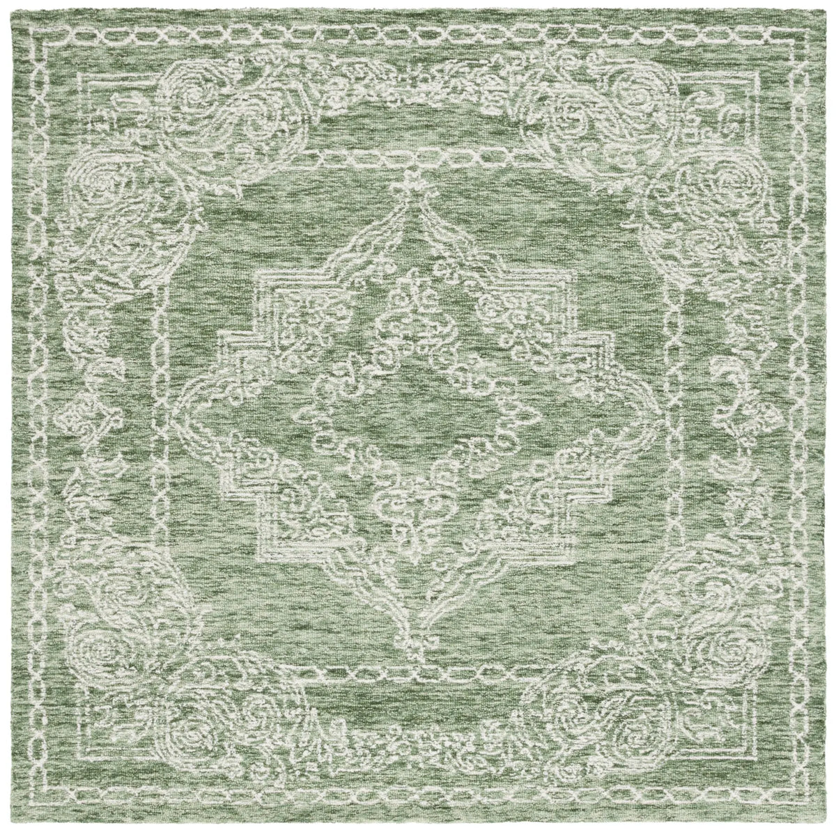 Safavieh Metro 5'-0" x 5'-0" Rug in Green / Ivory
