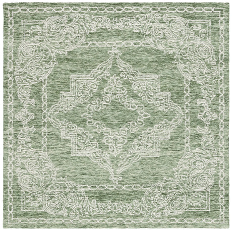 Safavieh Metro 5'-0" x 5'-0" Rug in Green / Ivory