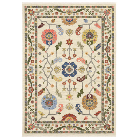 Oriental Weavers Lucca 5506W Ivory/ Multi Rug - main flat