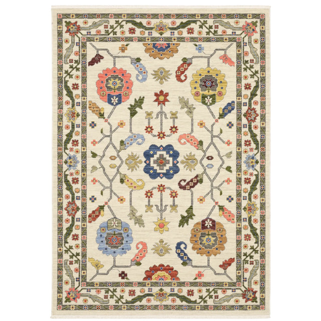 Oriental Weavers Lucca 5506W Ivory/ Multi Rug - main flat