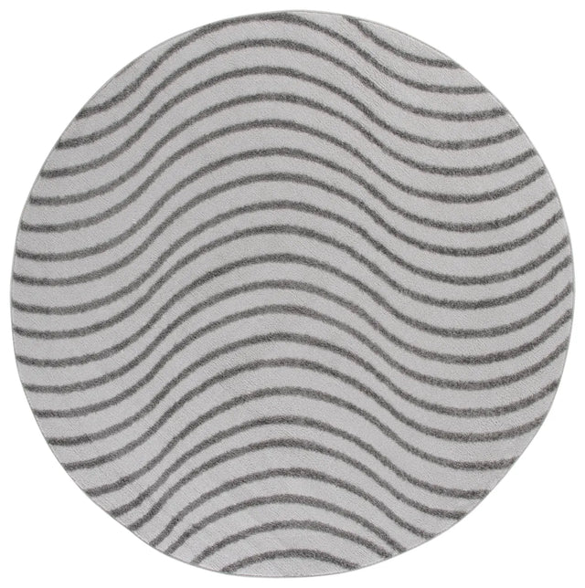 Safavieh Wave 6'-7" x 6'-7" Rug in Grey / Dark Grey