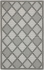 Safavieh Courtyard 4'-0" x 5'-7" Rug in Anthracite / Light Grey