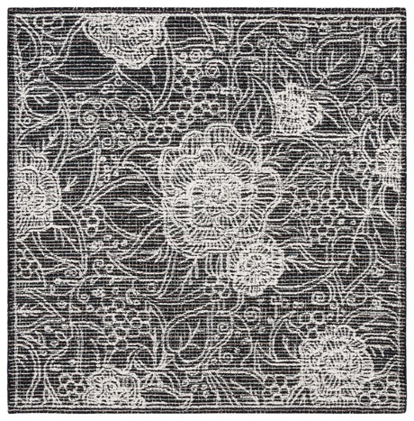 Safavieh Ebony 6'-0" x 6'-0" Rug in Black / Ivory