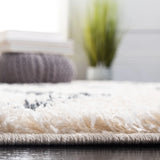 Safavieh Venus Shag 600 4'-0" x 6'-0" Rug in Ivory / Dark Grey