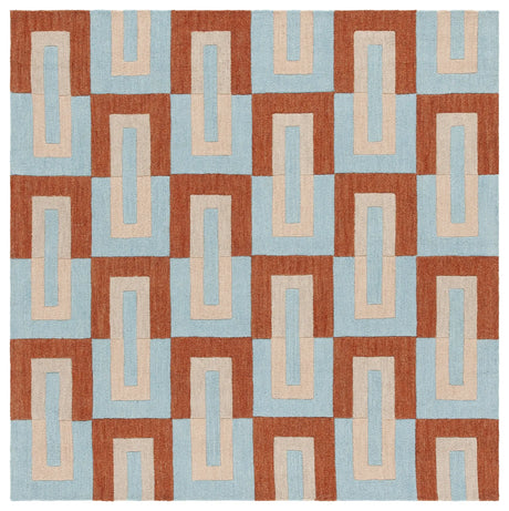 Safavieh Genre 6'-0" x 6'-0" Rug in Light Blue / Rust