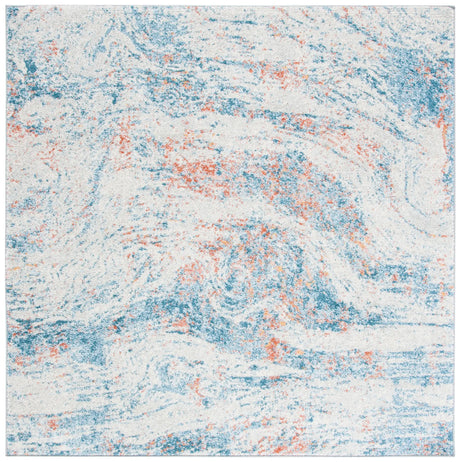 Safavieh Tulum 6'-7" x 6'-7" Rug in Ivory / Dark Blue
