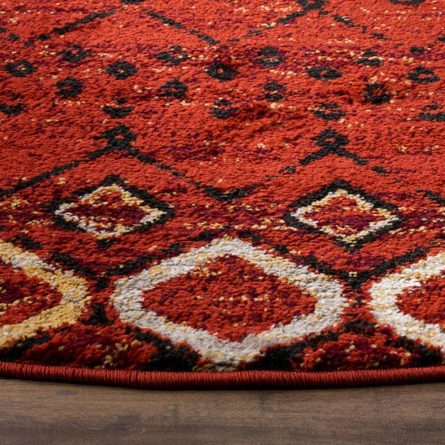 Safavieh Amsterdam 5'-1" x 5'-1" Rug in Terracotta / Multi