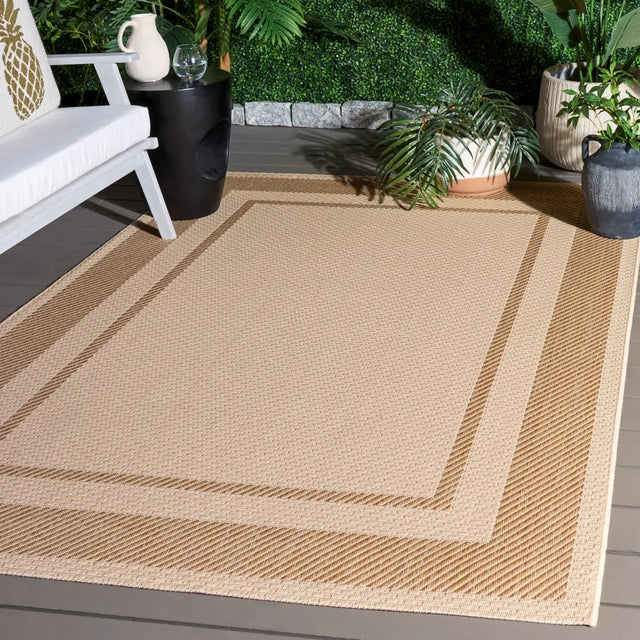 Safavieh Courtyard 5'-3" x 7'-7" Rug in Beige / Dark Beig