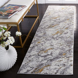 Safavieh Craft 2'-3" x 8'-0" Rug in Grey / Gold