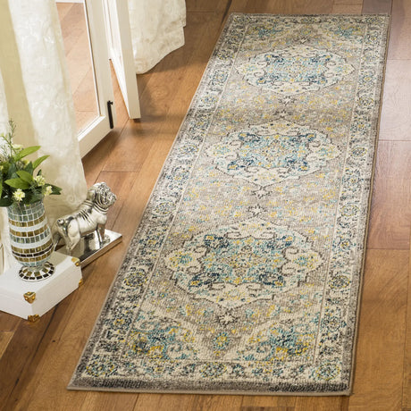 Safavieh Phoenix 100 2'-3" x 10'-0" Rug in Ivory / Grey