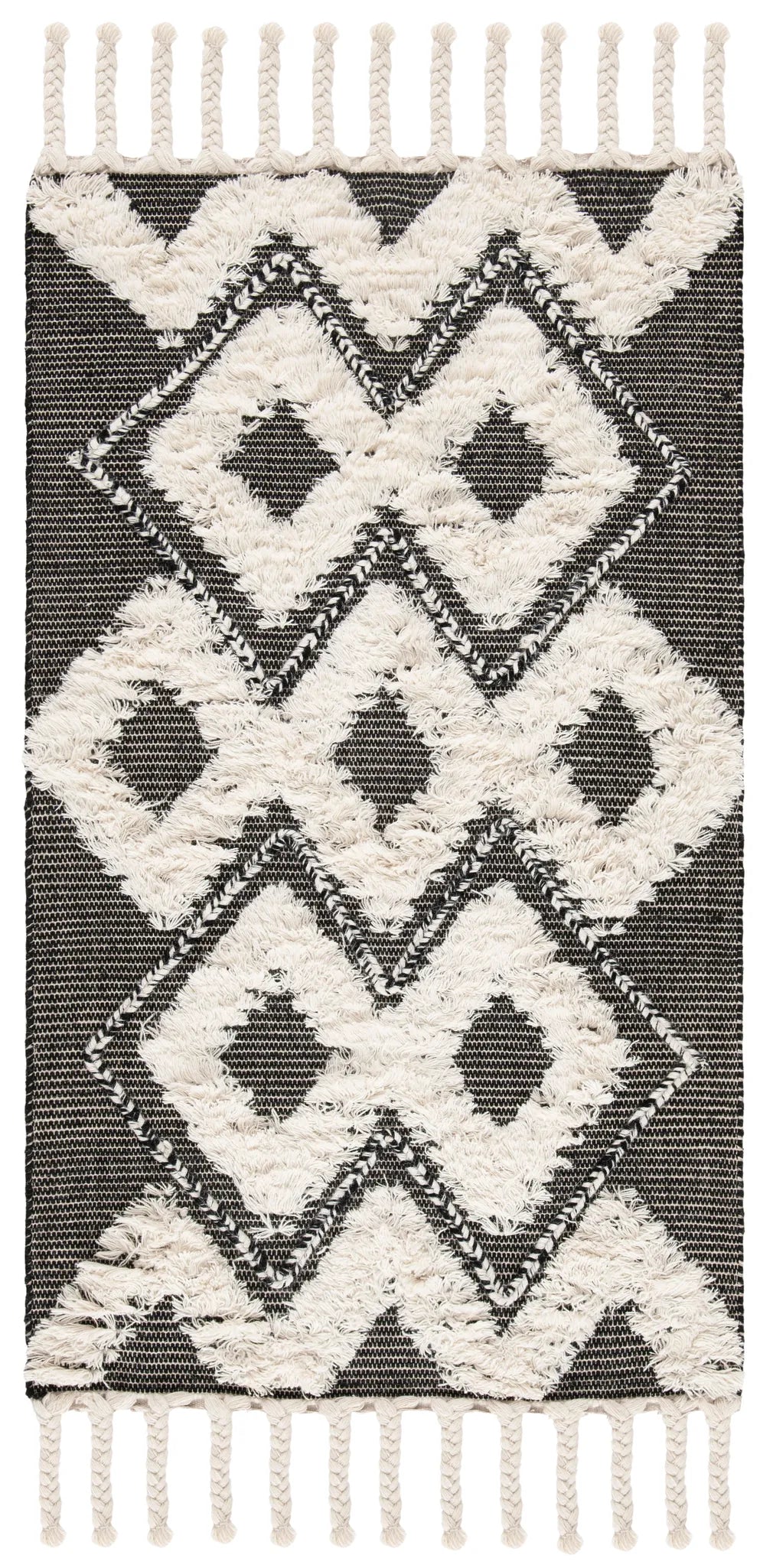 Safavieh Kenya 3'-0" x 5'-0" Rug in Black / Ivory