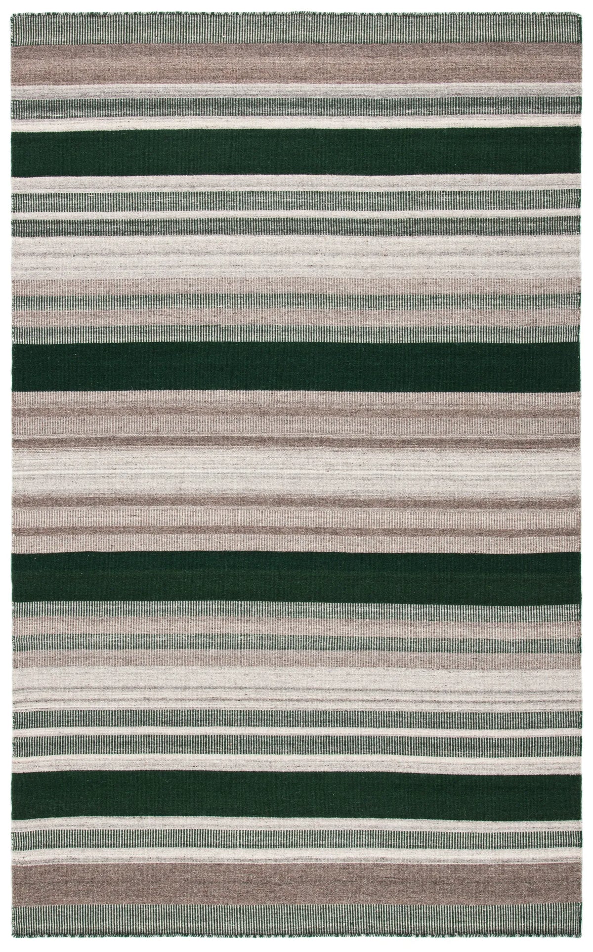 Safavieh Dhurries 4'-0" x 6'-0" Rug in Green / Grey
