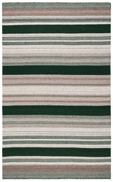 Safavieh Dhurries 4'-0" x 6'-0" Rug in Green / Grey