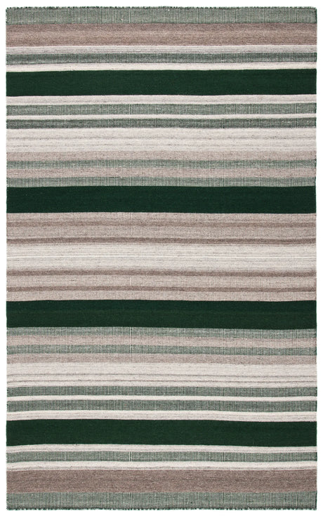 Safavieh Dhurries 4'-0" x 6'-0" Rug in Green / Grey