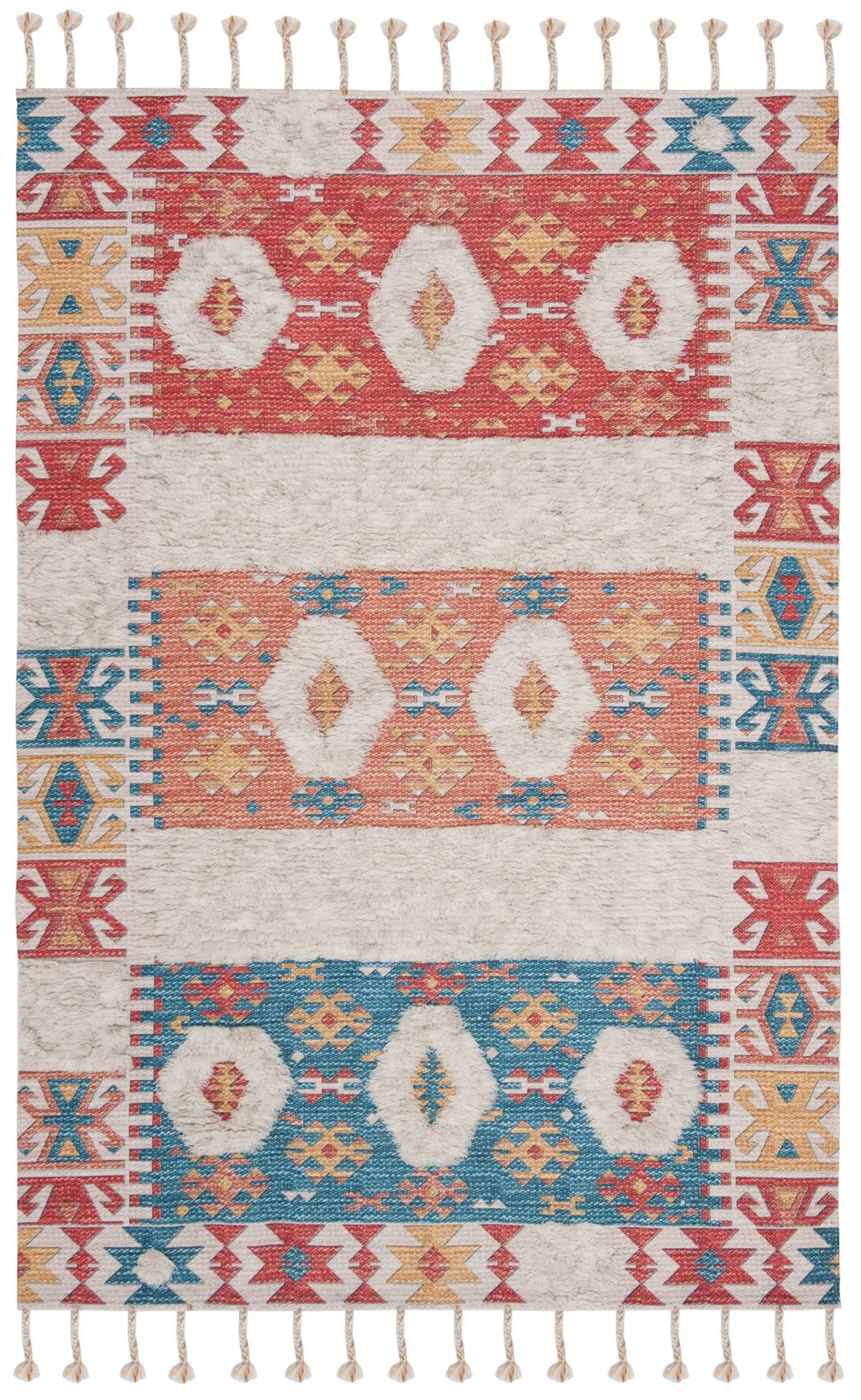 Safavieh Saffron 4'-0" x 6'-0" Rug in Rust / Beige