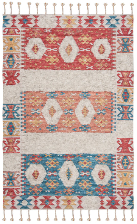 Safavieh Saffron 4'-0" x 6'-0" Rug in Rust / Beige