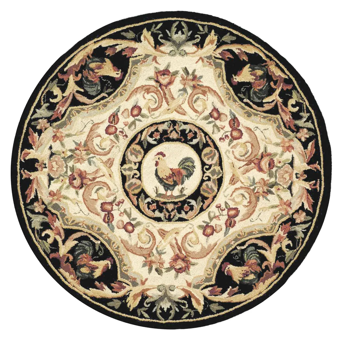 Safavieh Chelsea 4'-0" x 4'-0" Rug in Ivory / Black